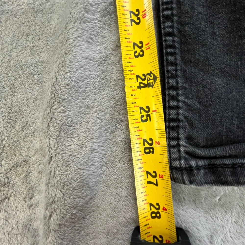 Levi's 502 Taper Fit Jeans Mens 30x30 (Meas. 30x27) Black Faded Denim 29507-0001